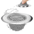 Upgraded Sink Drain Strainer, Patented Reversible Chain Mail Mesh