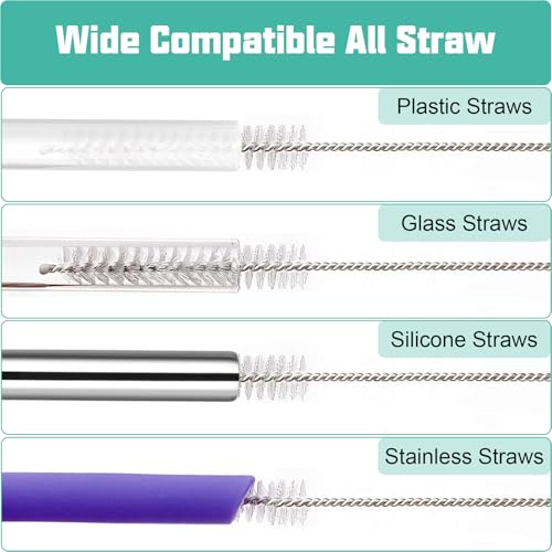 Straw Cleaner Brush for Stanley, 10Pcs Extra Long Straw Cleaning Brush for 40oz 30oz 20oz 14oz Stanley Mug and Cleaning More Glass, Stainless,Bottle and Silicone Straw - view 6
