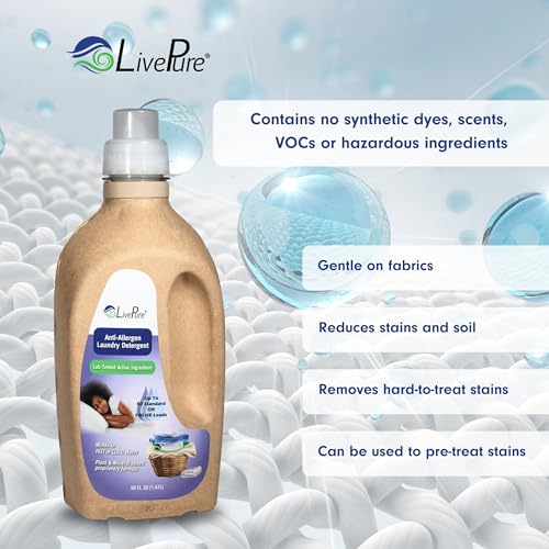 Anti-Allergen 50 OZ Laundry Detergent for Dust Mites, Pet Dander, Allergies. - view 3