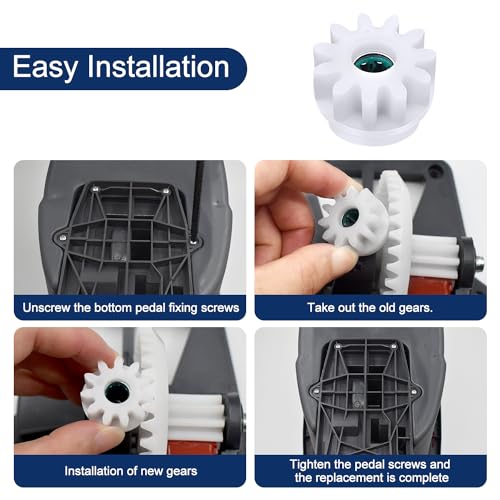 2 Pcs Easy Mop Pedal Broom Spin Mop Replacement One Way Clutch Bearing Bucket Gear Sprockets Repair Compatiable with Oceda Vilida and Market 90% Spin Mop System (2 Pcs Bearing Bucket Gears) - view 5