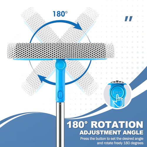 Window Squeegee 2 in 1 Window Cleaner Tool with 57in Extension Pole - view 3