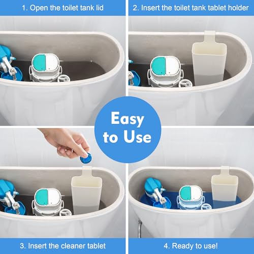 5 PCS Toilet Tank Tablet Holder Set, Hanging Toilet Tank Caddy - view 5