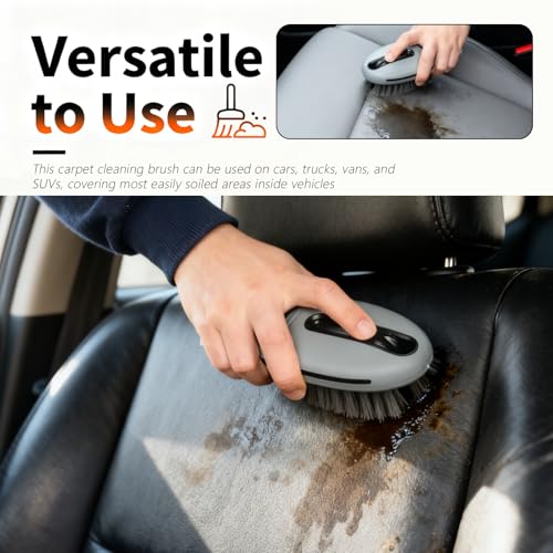 2026 New Car Upholstery Brush for Cleaning,Portable Car Carpet Brush with Dense Bristle & Non-Slip Handle,Multi-Purpose Upholstery Cleaner Brushes for Cars Trucks SUVs Interior - view 5