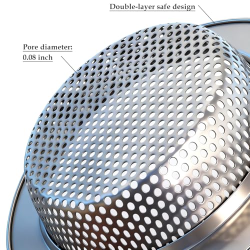2PCS Kitchen Sink Strainers, Sink Drain Filter, Sink Basket Strainer, 4.5 Inch Stainless Steel Sink Drain Strainer, Food Scraps Catcher for Kitchen - view 3
