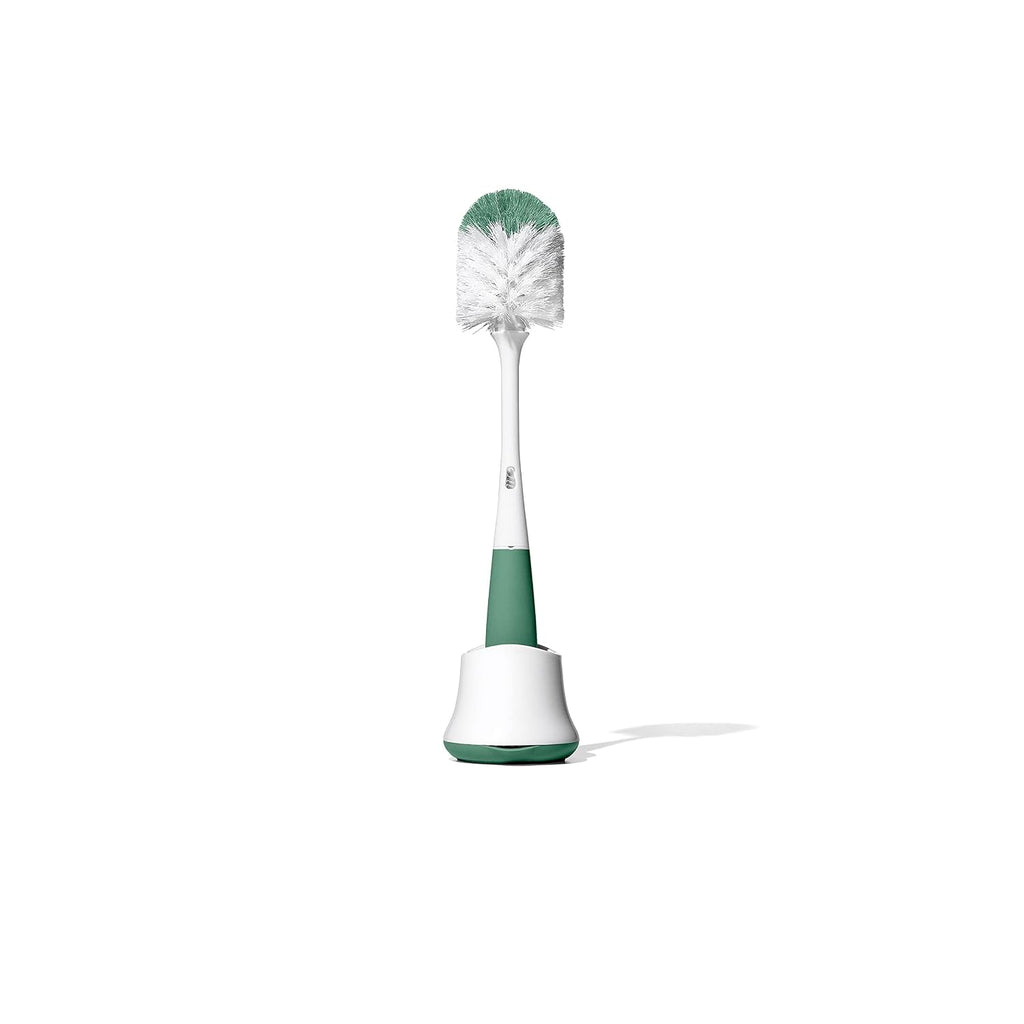 Bottle Brush with Nipple Cleaner and Stand - Sage