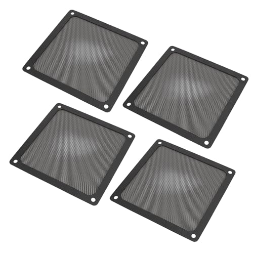 PC Dust Filter, 140mm Magnetic Computer Fan Dust Filter, Fine Mesh PVC Vent Grill, 5.51x5.51in, 4 Pack Black for PC Case, Desktop Tower