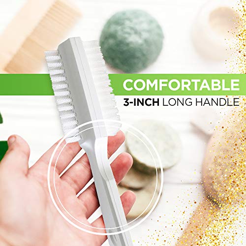 Hand 'N Nail Brush – Break & Odor Resistant Fingernail & Toenail Cleaner – for Everyday Grooming & Cleaning Finger Nails, Toe Nails, Cuticles, Hands & Feet (White) - view 6