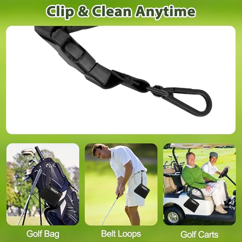 Golf Club & Ball Cleaner Bag,Durable Golf Club Cleaning Kit and Ball Washer Pouch,Club Cleaner for Golf Bag, Golf Gifts for Men Women Golfers Him Unique, Essential - view 3