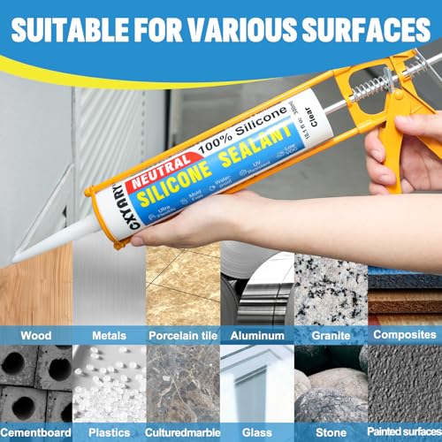 Silicone Caulk & Sealant Clear, 10 Pack - 100% Silicone Sealant (300ml) - view 6