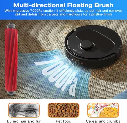 Accessories Kit Compatible with Roborock Qrevo S/Qrevo Maxv/Qrevo S/Qrevo Plus Robtic Vacuum Cleaner,1 Main Brush Roller,4 Side Brushe,4 Mop Pads,4 Dust Bags,4 Hepa Filters, 1 Cleaning Solution(18PCS) - view 5