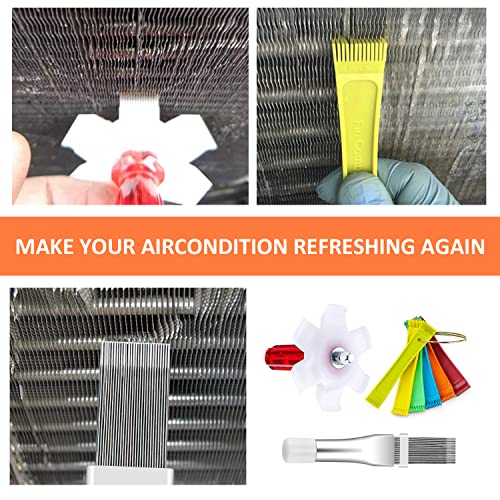 Fcr6 Air Conditioner Fin Comb Set 3PCS AC Fin Comb Straightener Include Fcr6 Fin Comb, Metal Radiator Fin Comb and Plastic Air Conditioner Fin Comb Radiator Comb - view 6