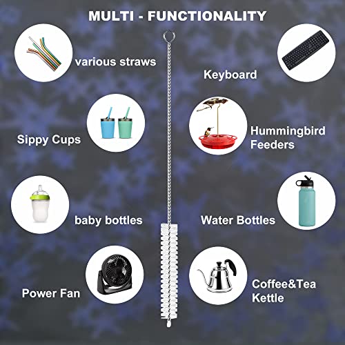 Straw Cleaner Brush Extend 12 inch, Extra Wide 12mm diam Pipe Cleaners, Extra Long Straw Brush for Sippy Cup, Water Bottle and Tubes, Drinking Straw Cleaning brush Set 10 Pack - view 7