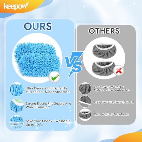 4 Pack Reusable Mop Pads Compatible with Swiffer Sweeper Mop 2-in-1 - view 2
