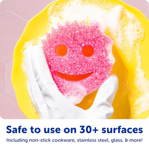 Cleaning Supplies Kit - Cif Floral Bundle - Includes Scrub Mommy Dish Sponges, Microfiber Towels, Kitchen Sink Caddy & Cif Cream All Purpose Cleaner, Pink Lilly (9 Count) - view 4