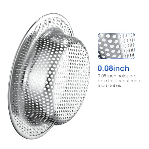 2 Pack 4.5 Inch Kitchen Sink Drain Strainer with Handle - view 6