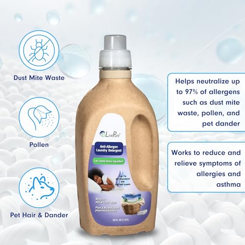 Anti-Allergen 50 OZ Laundry Detergent for Dust Mites, Pet Dander, Allergies. - view 4