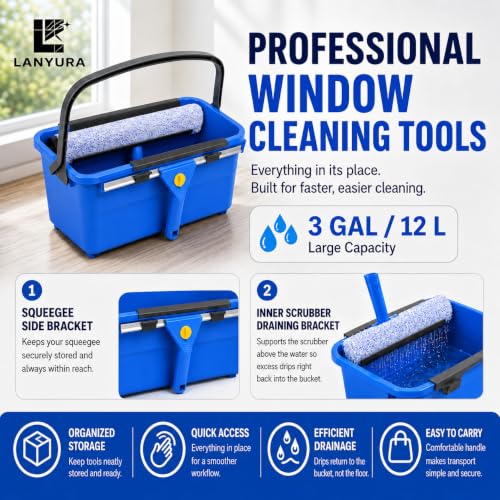 Professional Window Cleaning Kit with 3 Gallon Bucket - view 5