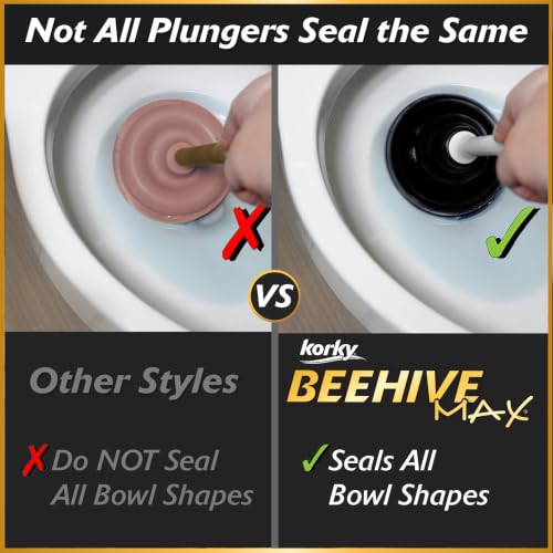 Beehive MAX Heavy Duty Toilet Plunger - Seals All Bowl Shapes - 96 - view 2