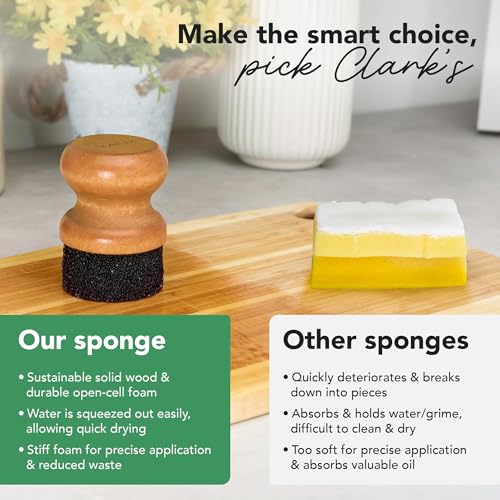 Cutting Board Oil & Wax Round Applicator with Maple Wood Handle - view 5