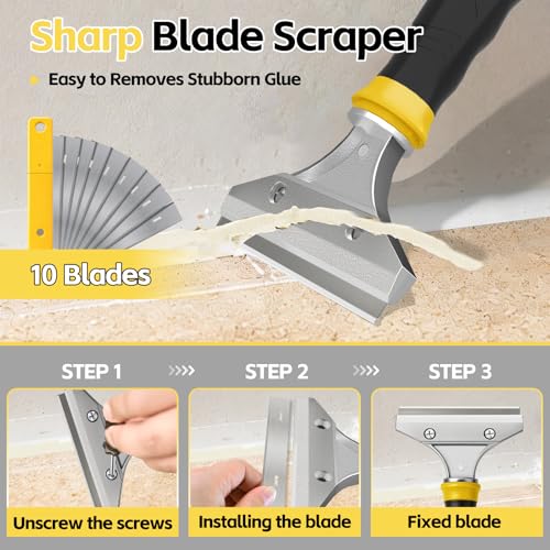 12pack Caulking Tool Kit, Multifunctional Caulk Remover Tool(Yellow) - view 4