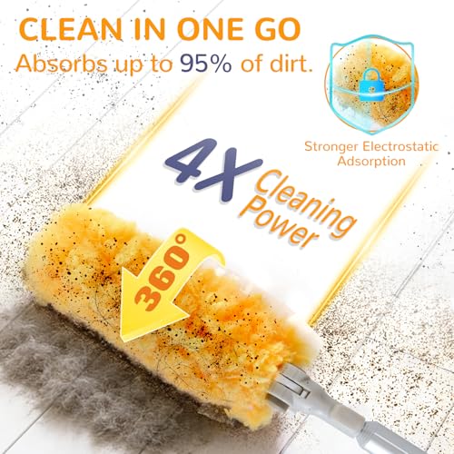 6 ft Extendable Duster Handle with 50 Refills, Compatible with Swiffer - view 4