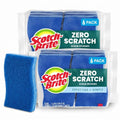 Zero Scratch Scrub Sponge, 6 Kitchen Sponges for Cleaning Around the Home, Bathroom & More, Scratch-Free Dish Scrubber, Multi-Surface Safe, Best for Nonstick Pots and Pans, (Pack of 2)