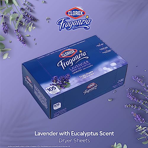 Fraganzia Dryer Sheets, Lavender Eucalyptus Scent, 105 Count - view 2