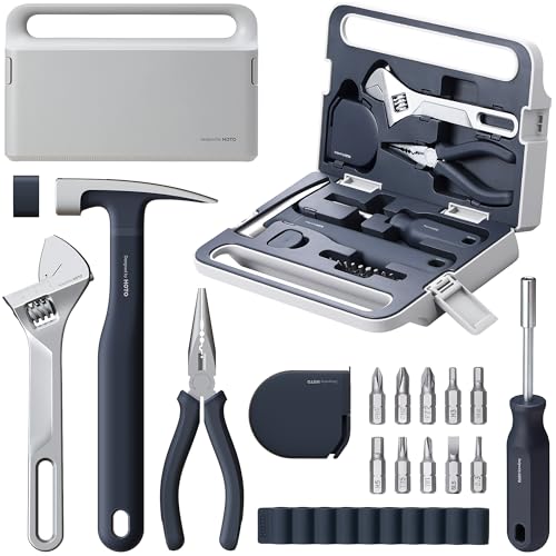 16-Piece Home Tool Kit, Basic Hand Set with Portable Storage Box
