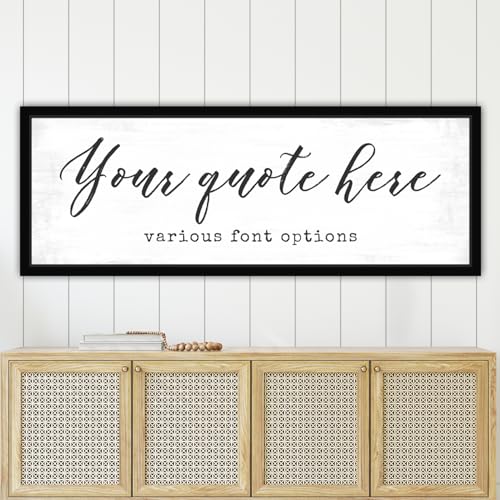 Personalized Custom Quote Canvas Wall Art for Living Room Bedroom Over Bed