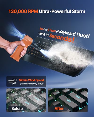 Compressed Air Duster, 130,000RPM Ultra-Powerful Electric Air Duster - view 2