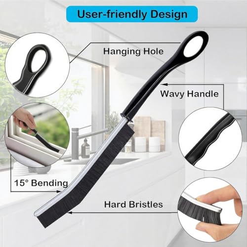 10PCS Crevice Cleaning Brush Set - Hard Bristle Crevice Cleaning Brush Tool, Multifunctional Gap Scrub Brush for Home, Bathroom, Kitchen, Window Track, Bathtub, Vehicle, Faucets, Bowl, Teapot, Cup Use - view 2