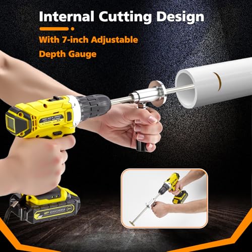 Inside Pvc Pipe Cutter Tool for Drill with Adjustable Depth Gauge - view 2