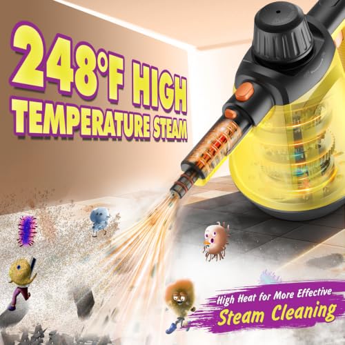 1200W Handheld Steam Cleaner for Home, Pressurized Steamer for Cleaning - view 4