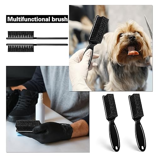 Barber Clipper Cleaning Brushes, 20 Pcs Plastic Handle Nylon Bristles, Multifunctional Cleaning Supplies for Hair Salon, Home and Travel Use (Black) - view 6