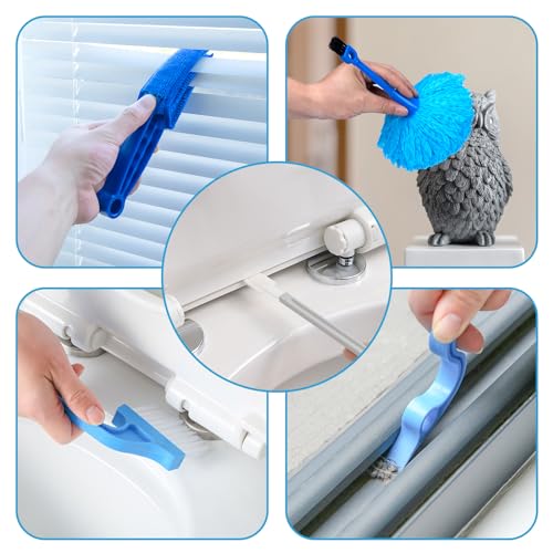 Microfiber Duster Kit 27pcs with 30 to 100 in Extension Pole, Grey - view 4