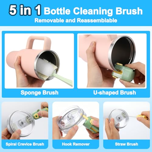 5 in 1 Bottle Cleaning Brush Set,Multifunctional,7 Pcs - view 2