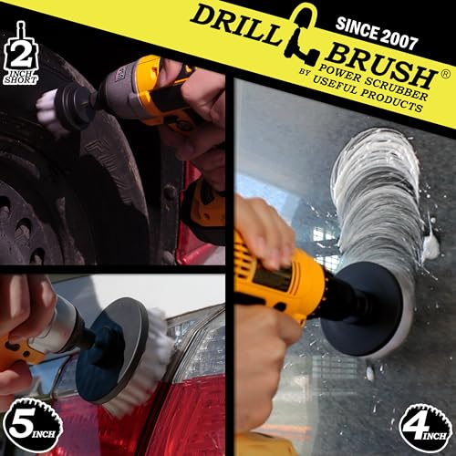 Drill Brush Attachment for Car Detailing & Washing, Wheels, Mats & Rugs - view 2