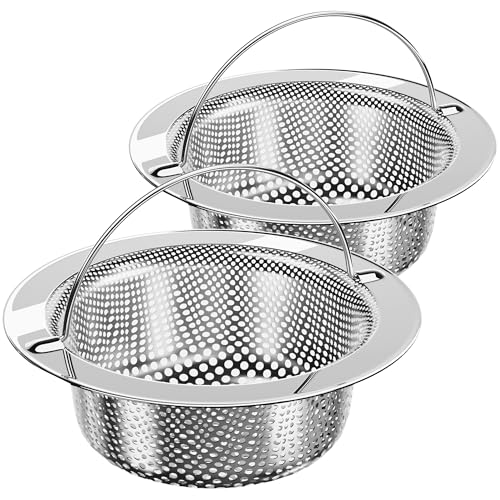 Kitchen Sink Strainer, Stainless Steel Sink Drain Strainer, 2 Pack