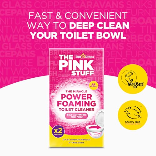 The Pink Stuff Miracle Power Foaming Toilet Cleaner – Self-Activating Formula for Deep Cleaning,Stain Removal,and a Fresh Shine – Bathroom Essential,(Pack of 6) - view 2