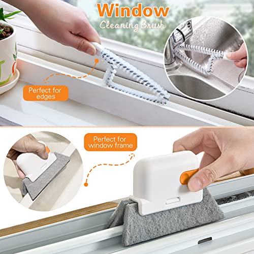 10 Pcs Venetian Window Blind Cleaner Duster Tool Set, Mini Blind Cleaner Duster Brush, Hand Held Air Conditioner Shutters Duster, Dirt Cleaner for Blind, Fan, Air Conditioner, Window Groove Gap (Blue) - view 5