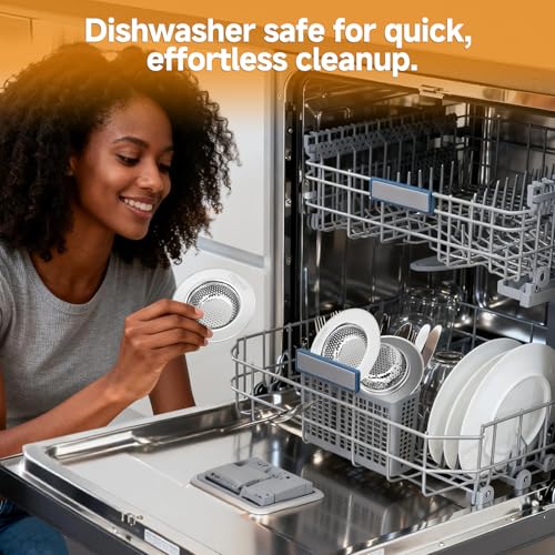 Kitchen Sink Drain Strainer 3-Pack, Food Catcher Drain Cover, 3.5" Fit - view 5