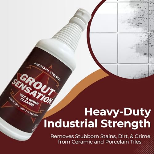 Heavy Duty Grout Cleaner - (Pack of 1) - For Tile Floors & Shower Tiles - Industrial Strength Grout Cleaning Solution Restores Original Color - No Residue, No Odor, USA Made - 32 Oz - view 2
