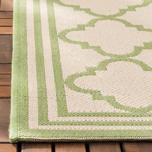 Outdoor Area Rug 5'3"x7'6" - Beach House Collection - Modern Design, Cream & Olive, Weather Resistant, Non-Shedding & Easy Cleaning, Ideal for Patio, Entryway, Deck (BHS121V) - view 2