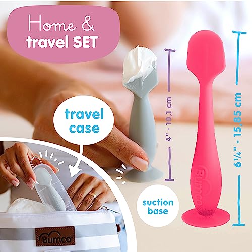 Bumco + Travel Diaper Cream Spatula Set (Pink & Gray) - view 3