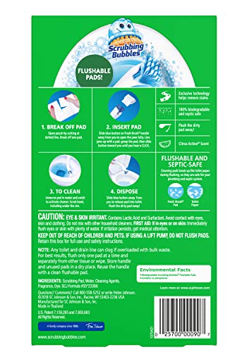 Fresh Brush Flushable Refills - Citrus Action Scent - 10 Count Flushable Refills Per Box - Pack of 3 Boxes - view 4