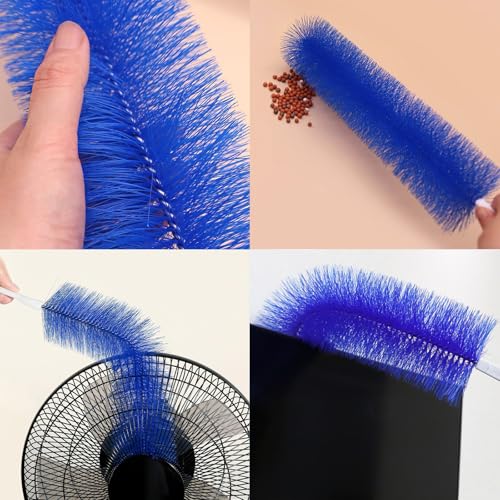 2 Pack Cobweb Dusters, Bendable Fan Cleaning Brush, Flexible Ceiling Fan Cleaner, Dusting Brush for Air Conditioning Shutters - view 6