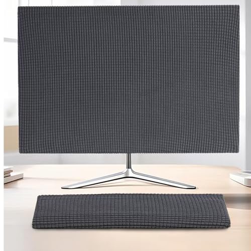 Monitor Dust Cover Keyboard Covers Case Anti-Static Dustproof Protective Cover for LCD/LED/HD Panel Case Computer Sleeve Compatible with PC, Desktop and TV (Dark Grey, 23-26inch) - view 5