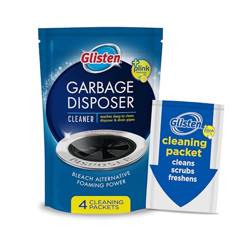 Garbage Disposer Cleaner, Lemon Scent Odor Eliminator, 4 Packets