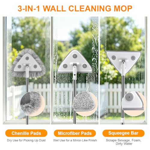 Window Squeegee with 78" Extension Pole, High Reach Window Cleaner - view 2