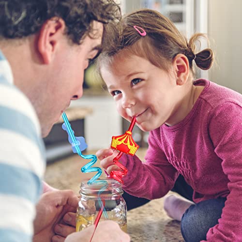24 Circus Party Favors Drinking Straws for Circus Carnival Party Supplies with 2 PCS Straws Cleaning Brush - view 6
